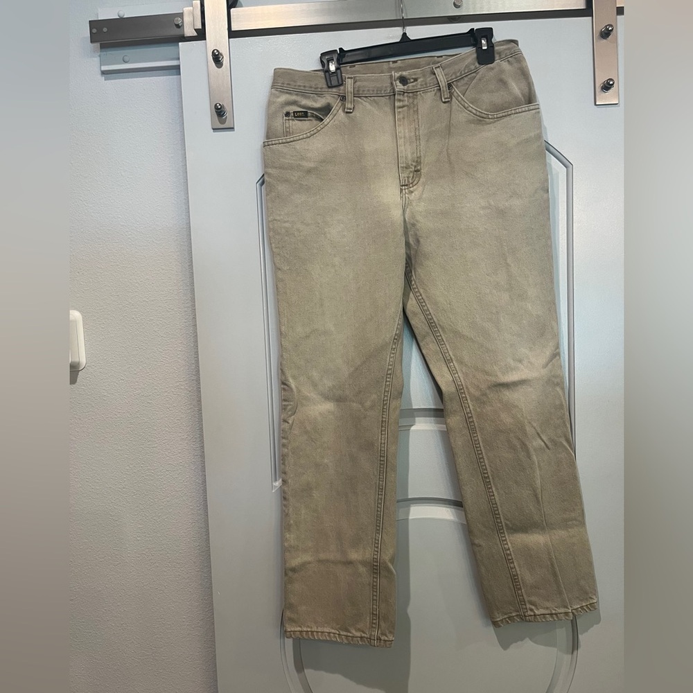Vintage Lee Men's Beige Jeans 36x30. 
Great vintage style!